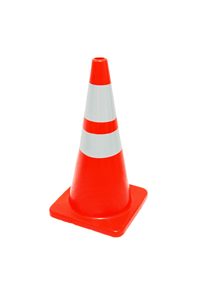 [Image Description: A standard orange traffic cone]